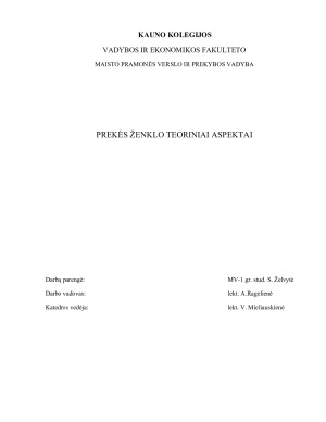PREKĖS ŽENKLO TEORINIAI ASPEKTAI