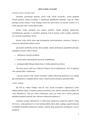 Prekybos įmonės marketingo programos analizė ir tobulinimas. Paveikslėlis 4