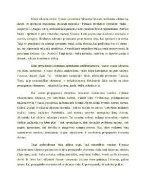 PROPAGANDOS ELEMENTAI MINERALINIO VANDENS VYTAUTAS VIDEO REKLAMOSE. Paveikslėlis 7