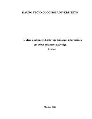 Reklama internete. Lietuvoje taikomos internetinės prekybos reklamos apžvalga