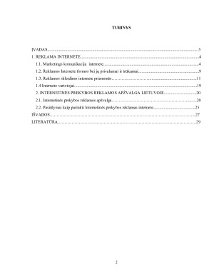 Reklama internete. Lietuvoje taikomos internetinės prekybos reklamos apžvalga. Paveikslėlis 2