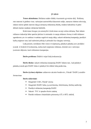 Reklamos kampanijos kūrimas DADU ledų atvejis. Paveikslėlis 2