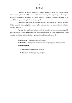 SĖKMINGA ŽENKLO IR VERSLO KONCEPCIJA „ČILI PICA“ FRANČIZINĖ ĮMONĖ. Paveikslėlis 3