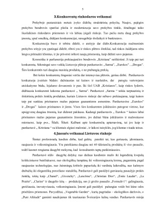 UAB ,,KRISTIANA” RINKODAROS VERTINIMAS. Paveikslėlis 5