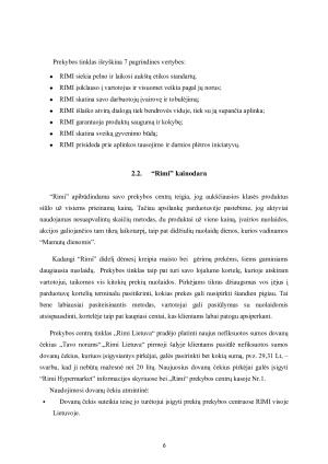 UAB “Rimi Lietuva” rinkodaros veiklos analizė. Paveikslėlis 6