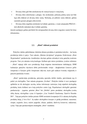UAB “Rimi Lietuva” rinkodaros veiklos analizė. Paveikslėlis 7