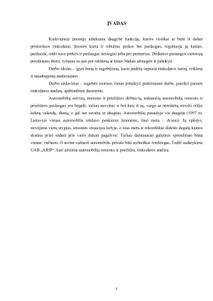 UAB „ARIP“ ĮMONĖS RINKODAROS ANALIZĖ. Paveikslėlis 3