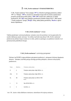 UAB „NORFOS MAŽMENA“ MARKETINGO VEIKLOS ANALIZĖ. Paveikslėlis 4