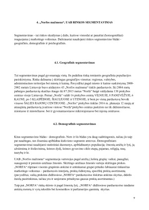 UAB „NORFOS MAŽMENA“ MARKETINGO VEIKLOS ANALIZĖ. Paveikslėlis 9