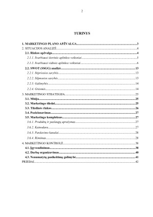 UAB „OSI-3” marketingo planas. Paveikslėlis 2