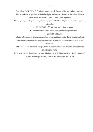 UAB „OSI-3” marketingo planas. Paveikslėlis 6