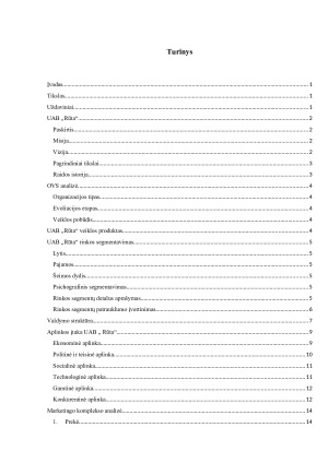 UAB „RŪTA“ ORGANIZACIJA IR JOS MARKETINGO KOMPLEKSAS. Paveikslėlis 2