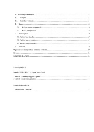 UAB „RŪTA“ ORGANIZACIJA IR JOS MARKETINGO KOMPLEKSAS. Paveikslėlis 3