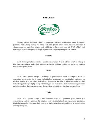 UAB „RŪTA“ ORGANIZACIJA IR JOS MARKETINGO KOMPLEKSAS. Paveikslėlis 5