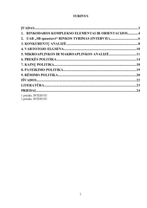 UAB „SB spaustuvė“ rinkodaros projektas. Paveikslėlis 2