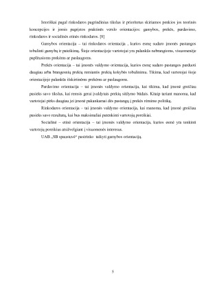 UAB „SB spaustuvė“ rinkodaros projektas. Paveikslėlis 5