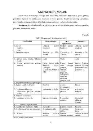 UAB „SB spaustuvė“ rinkodaros projektas. Paveikslėlis 8