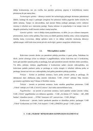 UAB „VILROK“ RINKODAROS PLANAS. Paveikslėlis 5