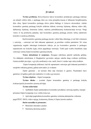 UAB „ZEPTER INTERNACIONAL“ KONKURENTŲ STRATEGIJOS ANALIZĖ. Paveikslėlis 5