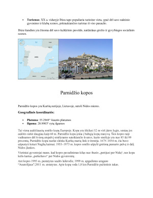 Ibiza ir Parnidžio kopos, geografijos darbas. Paveikslėlis 2