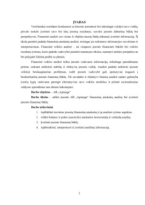 „AB „Apranga“ finansinių ataskaitų analizė ir finansinės būklės įvertinimas. Paveikslėlis 2