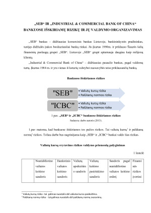 „SEB“ IR „ICBC“ BANKUOSE IŠSKIRIAMŲ RIZIKŲ VALDYMO PRIEMONIŲ PALYGINIMAS. Paveikslėlis 3
