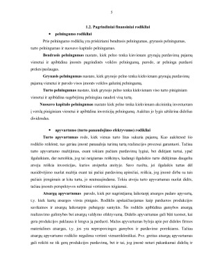 AB  INVALDA finansinė analizė ir rodiklių skaičiavimas. Paveikslėlis 5