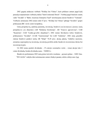 AB  INVALDA finansinė analizė ir rodiklių skaičiavimas. Paveikslėlis 9