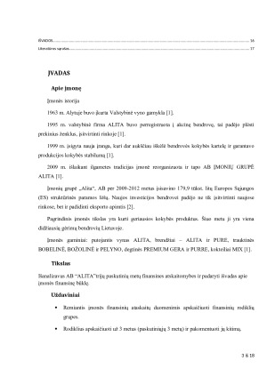 AB „Alita“ finansinės būklės analizė. Paveikslėlis 3