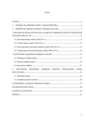 AB „ROKIŠKIO SŪRIS“ ANALIZĖ. Paveikslėlis 2