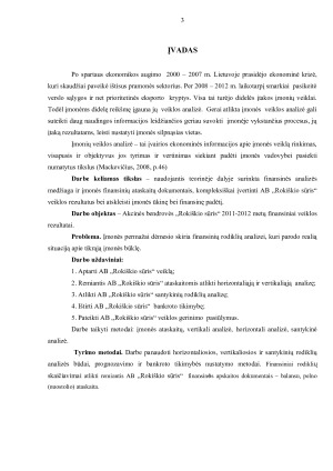 AB „Rokiškio sūris“ finansinės veiklos analizė. Paveikslėlis 3