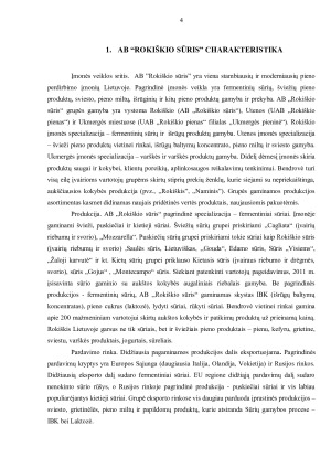 AB „Rokiškio sūris“ finansinės veiklos analizė. Paveikslėlis 4