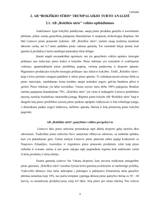 AB „ROKIŠKIO SŪRIS“ TRUMPALAIKIO TURTO ANALIZĖ IR VALDYMAS. Paveikslėlis 9