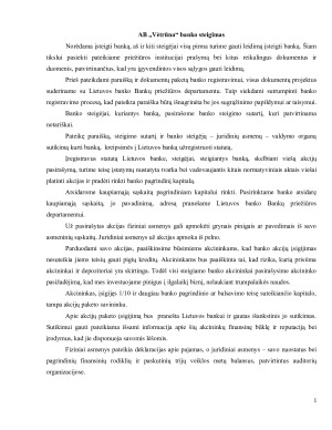 AB „Vėtrūna“ banko steigimas