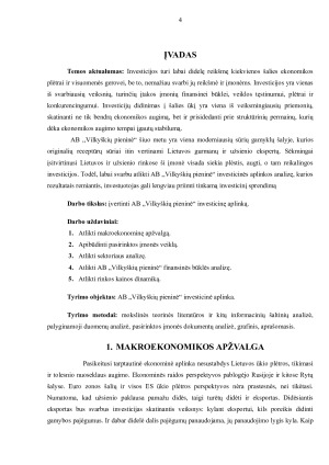 AB „Vilkyškių pieninė“ INVESTICINĖ APLINKA. Paveikslėlis 4