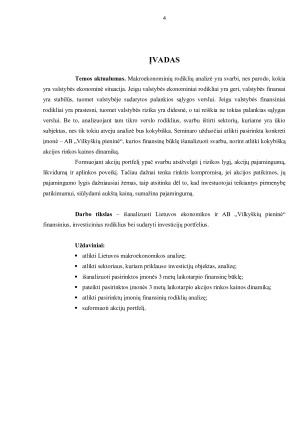 AB „VILKYŠKIŲ PIENINĖ“ makroekonominių rodiklių analizė. Paveikslėlis 4