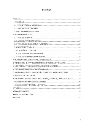 AB „VILNIAUS BALDAI“ VEIKLOS ANALIZĖ, TAIKANT STATISTINIUS METODUS. Paveikslėlis 2
