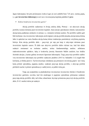 Aktyvaus ir pasyvaus vertybinių popierių portfelio valdymas. Paveikslėlis 7
