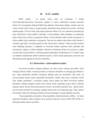 Aktyvaus ir pasyvaus vertybinių popierių portfelio valdymas. Paveikslėlis 8