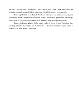 AKTYVŲ PASYVŲ VALDYMAS BANKE BEI DIURACIJOS METODAI. Paveikslėlis 5