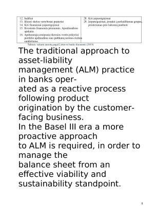 AKTYVŲ PASYVŲ VALDYMAS BANKE BEI DIURACIJOS METODAI. Paveikslėlis 8