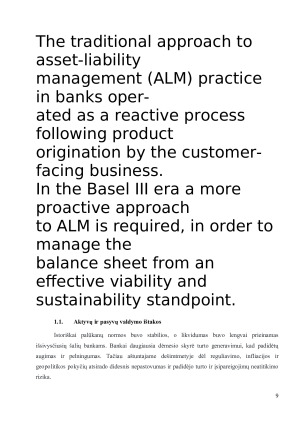 AKTYVŲ PASYVŲ VALDYMAS BANKE BEI DIURACIJOS METODAI. Paveikslėlis 9