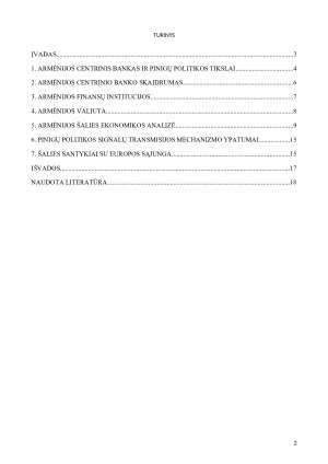 ARMĖNIJOS PINIGŲ POLITIKA. Paveikslėlis 2