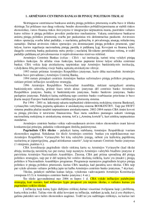 ARMĖNIJOS PINIGŲ POLITIKA. Paveikslėlis 4