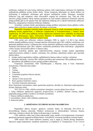 ARMĖNIJOS PINIGŲ POLITIKA. Paveikslėlis 6