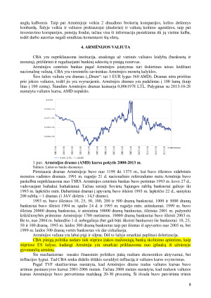 ARMĖNIJOS PINIGŲ POLITIKA. Paveikslėlis 8