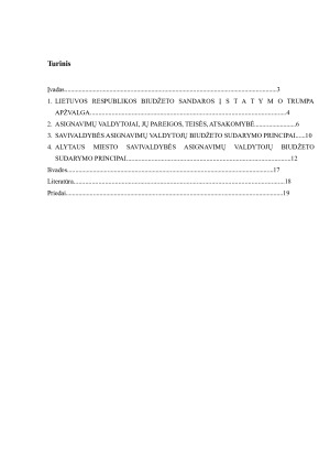 Asignavimų valdytojų biudžeto sudarymo principai. Paveikslėlis 2