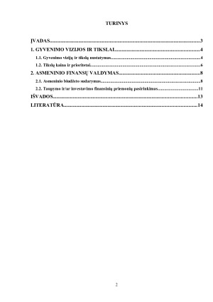 ASMENINIŲ FINANSŲ VALDYMO STRATEGIJA. Paveikslėlis 2