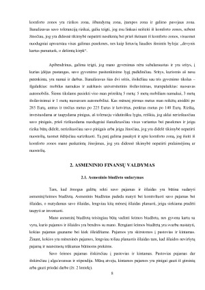ASMENINIŲ FINANSŲ VALDYMO STRATEGIJA. Paveikslėlis 8