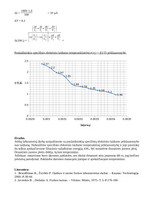 Puslaidininkio specifinio elektrinio laidumo priklausomybės nuo temperatūros tyrimas. Paveikslėlis 3